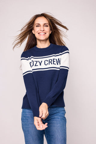 Duffield Lane x Northern Classics Cozy Crew Neck Sweater in Navy