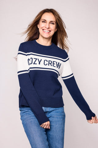 Duffield Lane x Northern Classics Cozy Crew Neck Sweater in Navy