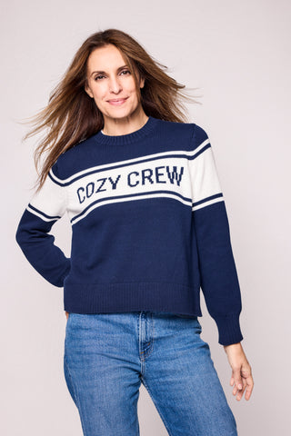Duffield Lane x Northern Classics Cozy Crew Neck Sweater in Navy