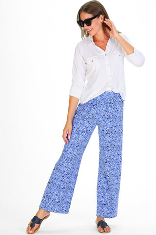 Peri Pant in Blue Bouquet