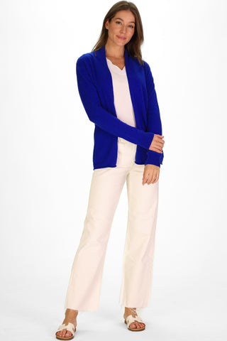 The 100% Cashmere Maeve Mini Duster Sweater in Regatta Blue