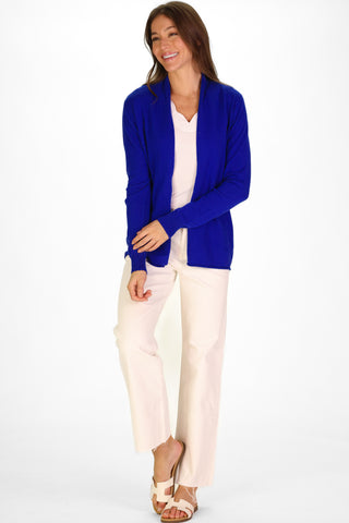 The 100% Cashmere Maeve Mini Duster Sweater in Regatta Blue