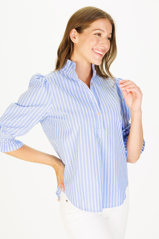 Percy Popover in Light Blue Double Stripe