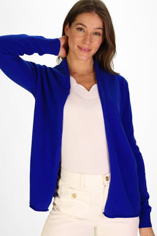 The 100% Cashmere Maeve Mini Duster Sweater in Regatta Blue