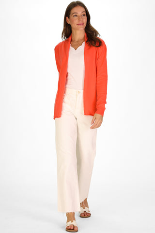 The 100% Cashmere Maeve Mini Duster Sweater in Coral