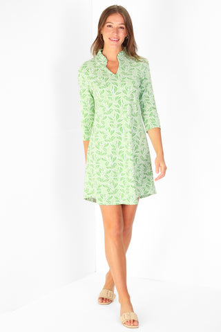 Lillian Dress in Abstract Greens