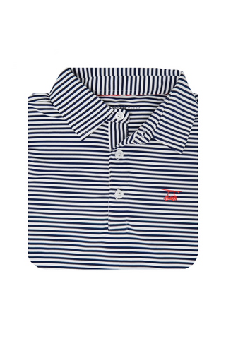 Albatross Polo in Medieval with White Stripes