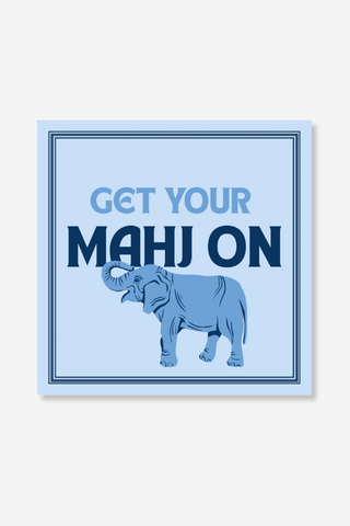 Elephant Mahjong Cocktail Napkins