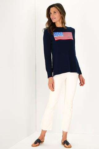 Navy Casual Crew Flag Sweater