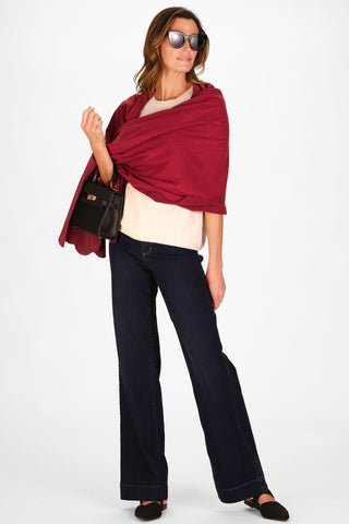 SuperSoft Lightweight Fleece Scarf in Pinot