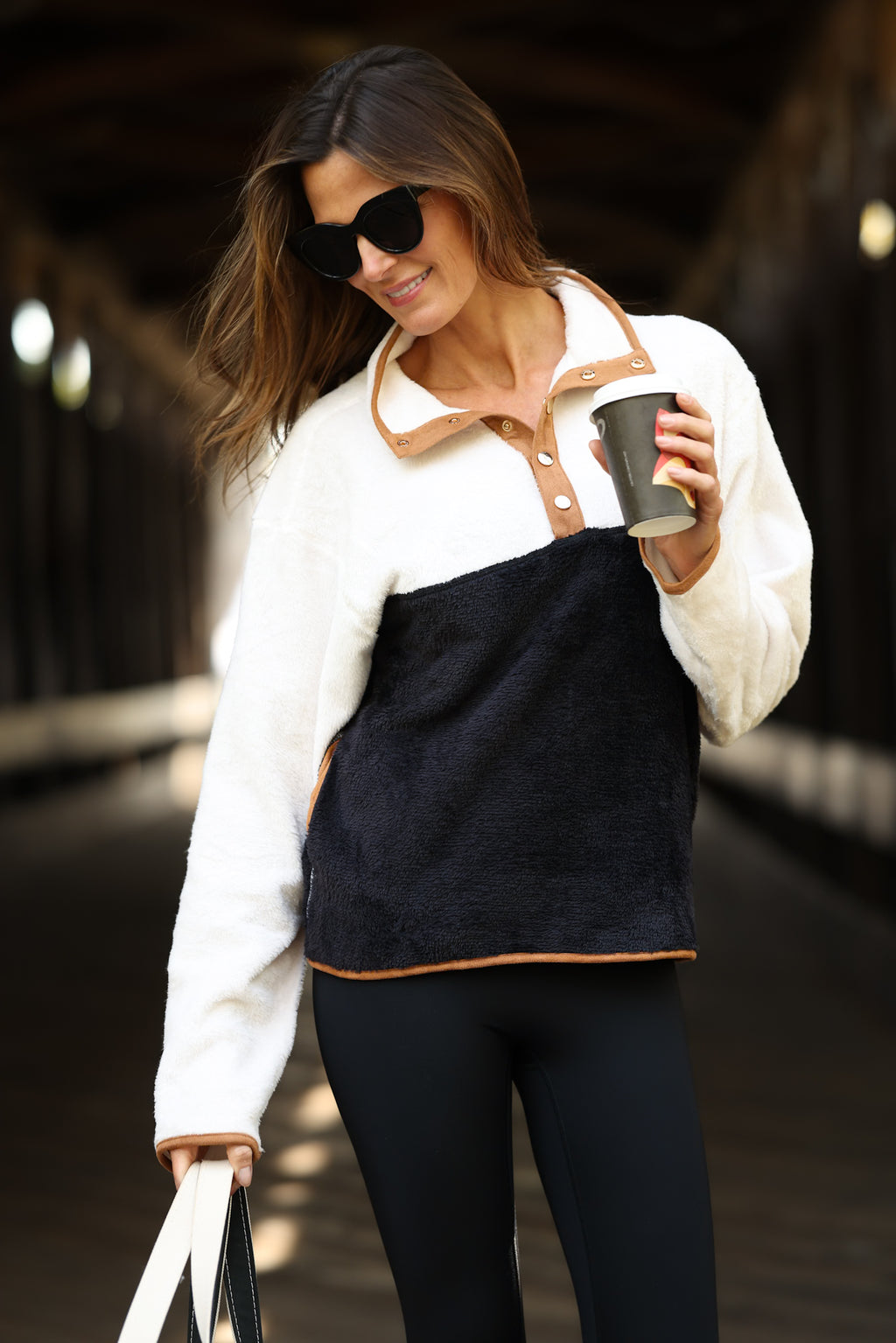 Hart Quarter Snap in Cream, Black and Brown – Duffield Lane