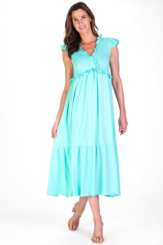 Kimberly Dress in Aqua Mist