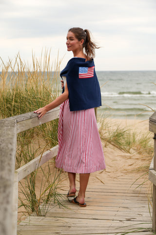 Jada Dress in Red Stripe