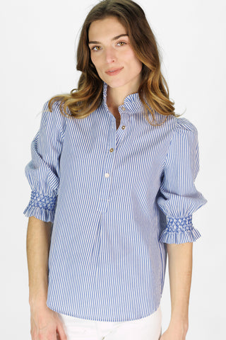 Percy Popover in Navy & White Stripe