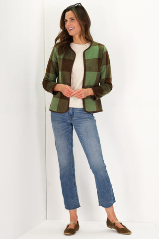 Jenny Jacket in Reversible Brushed Plaid