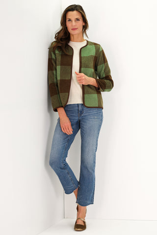 Jenny Jacket in Reversible Brushed Plaid