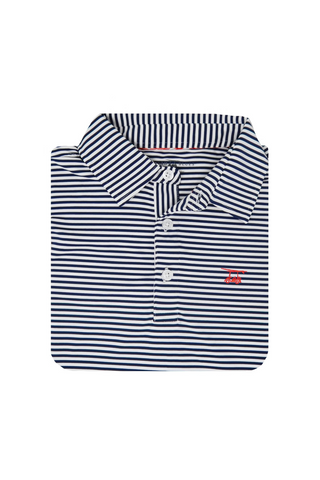 Youth Albatross Polo in Medieval with White Stripes