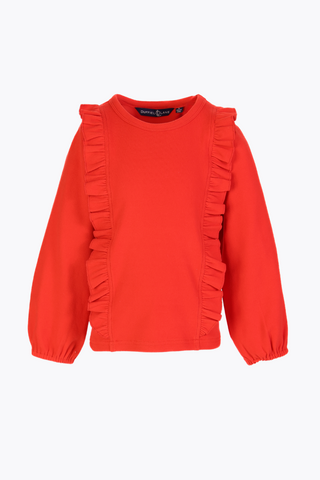 Girls Keily Pullover in Red SuperSoft