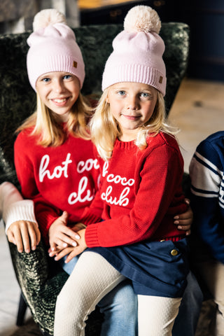 Duffield Lane x Northern Classics Kids Hot Cocoa Club Crew Neck Sweater in Red