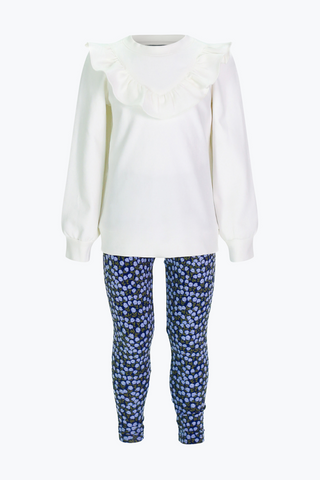 Girls Lolly Legging in Blue Wildflower