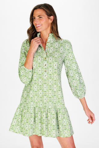 Adara Dress in Ivy Courtyard