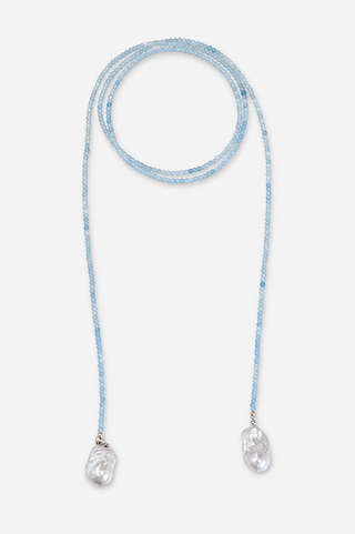 Southern Marc Light Blue Wrap Necklace