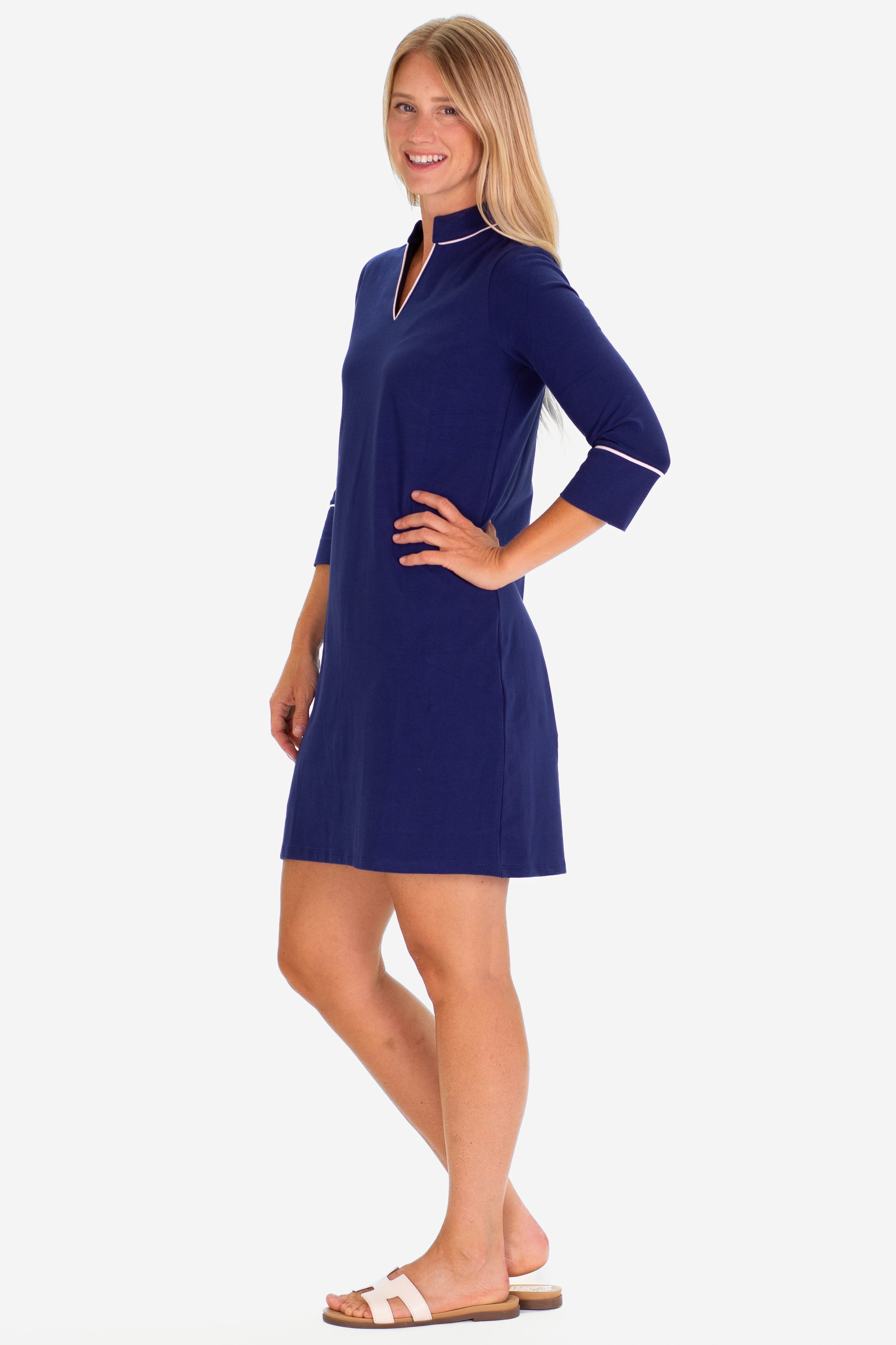 navy blue tunic dress Mariner Tunic Dress