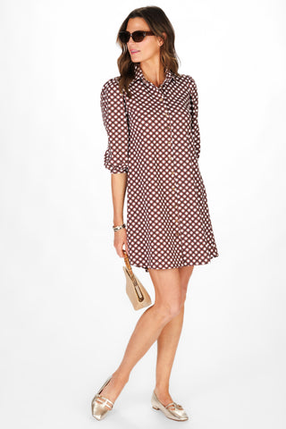 Ashlynn Dress in Chocolate Gingham