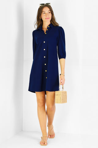 Ashlynn Dress in Solid Navy