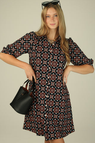 Ashlynn Dress in Scarlet Lattice