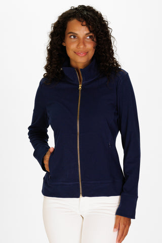 Ayla Zip Up in Navy SuperSoft