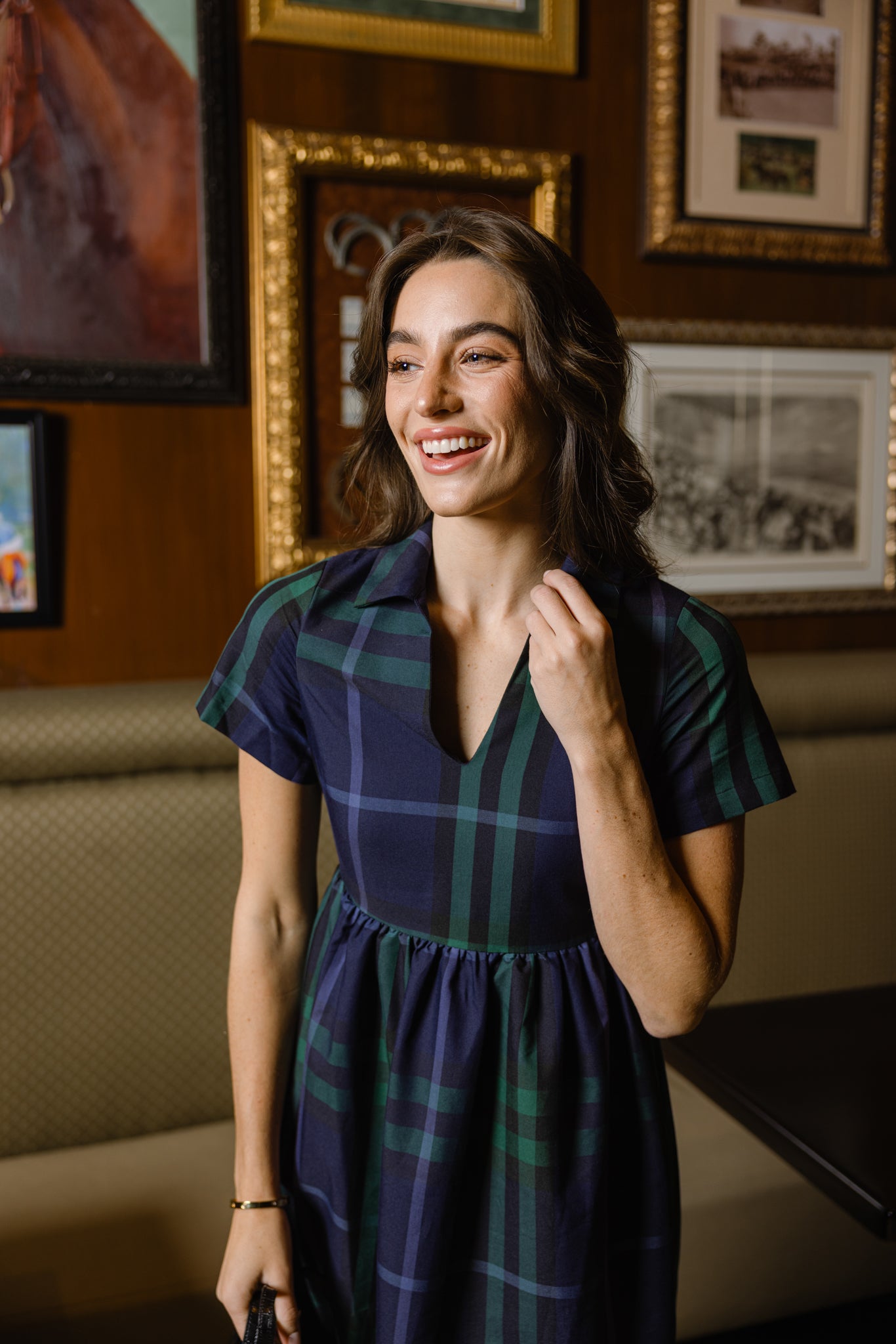 Briggs Dress in Navy Plaid XL Briggs Dress in Navy Plaid XL
