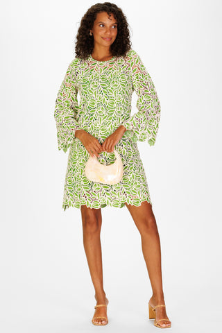 Women's Brinkley Dress in Green Tulip Lace | Duffield Lane Women's Brinkley Dress in Green Tulip Lace | Duffield Lane