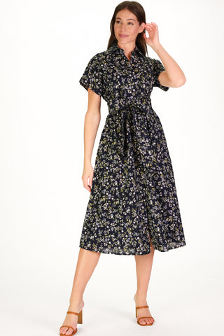 Callahan Dress in Navy Fall Floral