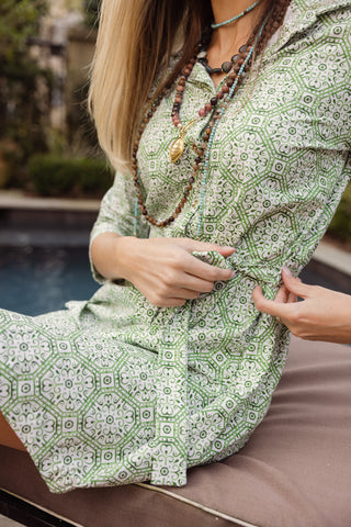 Camila Dress in Ivy Courtyard