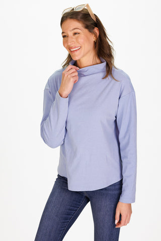 Camren Top in Cloudy Blue Supersoft