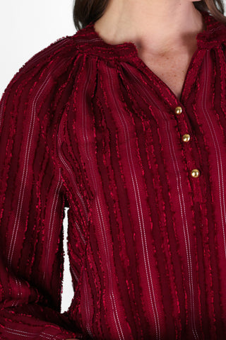 Carlisle Top in Cranberry Stripe