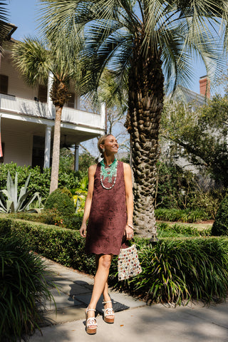 Lace Caroline Dress in Palm Island Embroidered Lace