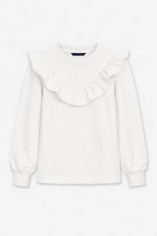 Girls Rue Pullover in Cream