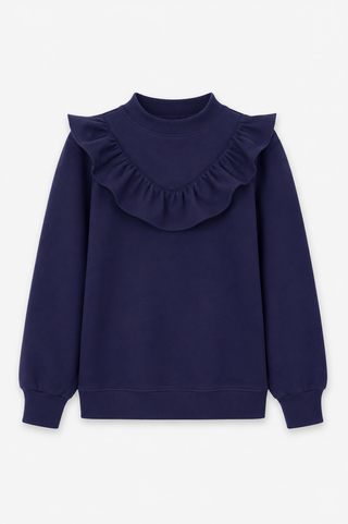Girls Rue Pullover in Navy
