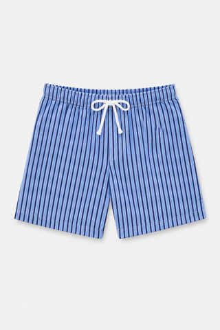 Boys Kipling Pull-On Short in Double Blue Seersucker
