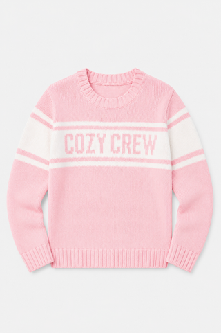 Duffield Lane x Northern Classics Kids Cozy Crew Neck Sweater in Light Pink