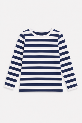 Kids Sunnie Sun Shirt in Royal Navy Stripe