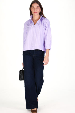Cindy Top in Lilac Stripe