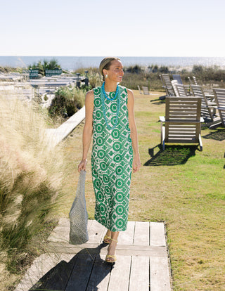 Colette Dress in Emerald Vine Embroidery