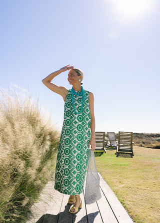 Colette Dress in Emerald Vine Embroidery