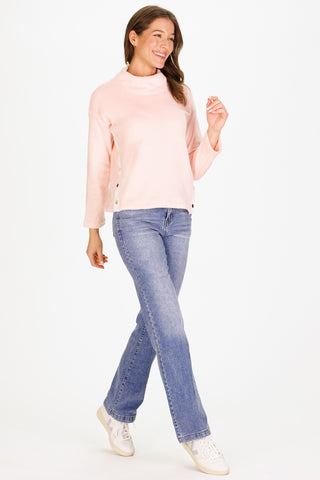 Cori Sweatshirt in Pink Fuzzy Fleece