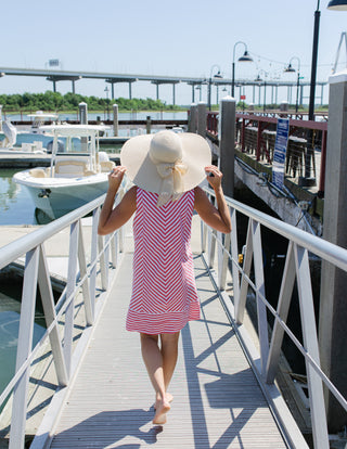 Cove Dress in Red Stripe