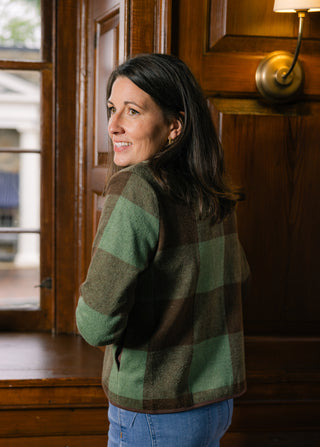 Jenny Jacket in Reversible Brushed Plaid
