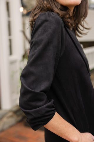 Suede Katie Dress in Black